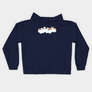 Baby Animals Chilling on a Cloud Kids Hoodie